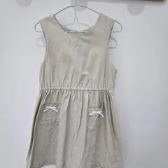 120 日本 pom ponette 女児 ベージュ ワンピース