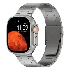 【新品】 コンパチブル apple watch バンド チタニウム製 幅広モデル ULTRAモデルにマッチ apple watch series Ultra2/Ultra 49mm ウルトラ専用バンド アップルウォッチ バンド 軽量 雨、汗に強い 調節工具 1