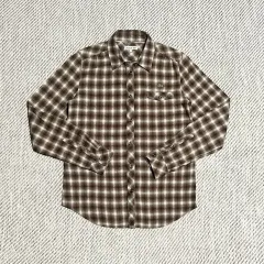 S Lacoste LACOSTE(ラコステ) 茶色 ヴィンテージ フランネル チェック柄シャツ