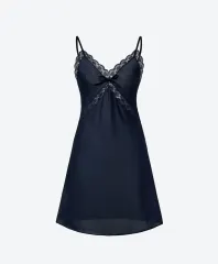 シュシュ丸のまま ネイビー レース パジャマ兼 ONE PIECE 新品