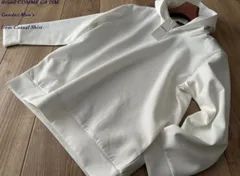 新品訳有り COMME CA ISM MEN コムサイズム ダンボールニット フードパーカー 01ホワイト Lサイズ 67CM02 定価4,900円