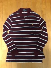 ポロ ラルフローレン カジュアル ボーダー柄 ストライプ 長袖 カラーTシャツ L