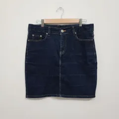 ヴィンテージ/女性用/ブルースカート/ L サイズ/ F414