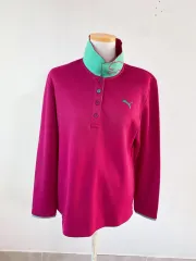 (本物) プーマ起毛カラー長袖Tシャツ (女性用) 100 )