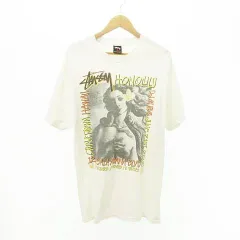 ステューシー STUSSY ホノルル ヴィーナス プリント 半袖 Tシャツ Lサイズ 白 ホワイト