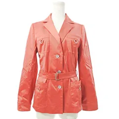 ハナエモリ HANAE MORI 美品 スプリング ショート ベルテッド コート ジャケット 38 ピンク 0919 ■YHS3のサムネイル
