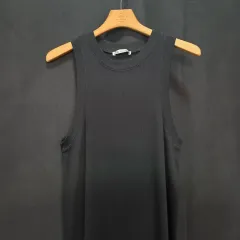 ZARA ZARA(ザラ) 黒 ノースリーブ ロング ワンピース レディース S