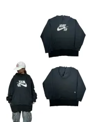 Nike(ナイキ） 黒 ビッグ ロゴ フード付きTシャツ XL