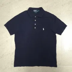 L POLO RALPH LAUREN(ポロラルフローレン) ネイビー ポロシャツ ピケ 半袖