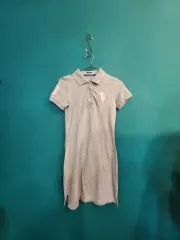 POLO RALPH LAUREN(ポロラルフローレン) レディース 半袖ポロシャツ ピンク グレー ワンピース