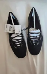 新品/ ザラ サテン バレリーナ シューズ 36