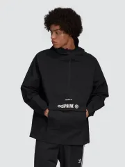 adidas アディダス ファイヤーバード ブラック フード アノラック XL