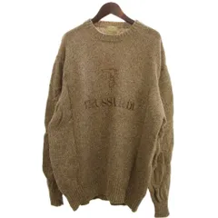 トラサルディ TRUSSARDI ニット セーター 長袖 クルーネック ロゴ刺繍 ウール 茶系 ブラウン系のサムネイル