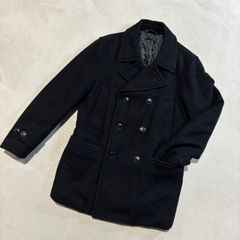訳あり】バーニーズニューヨーク ピーコート ネイビー 裏地チェック