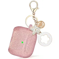 【新品】 Airpods Pro 第1世代 第2世代用ケース - VISOOM Airpods Pro 1/2 ケースカバー 女性用 シリコン iPod Pro 2 イヤホン ワイヤレス充電ケース ガールズ キラキラ キーチェーン Apple Airpod 1