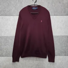 POLO RALPH LAUREN ポロラルフローレン メンズ ピマコットン Vネック ニット (サイズ S/95)
