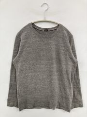 MONROW スウェット S グレー コットン スウェット 裏起毛 無地 長袖