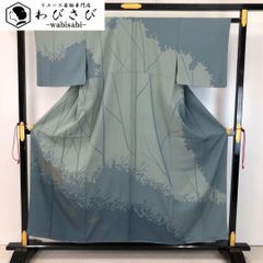 付下げ 金彩友禅 京金彩 華陽 斜め渦模様 濃紫色 K-4648 付下げ 金彩友禅 京金彩 華陽 斜め渦模様 濃紫色 K-4648 - メルカリ