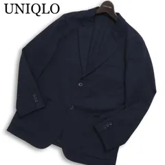 25SS★ UNIQLO ユニクロ 通年 コンフォート 2B アンコン テーラード ジャケット Sz.L メンズ 紺 ネイビー