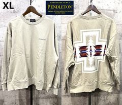 3592.PENDLETON ヘンリーネック ハーディング柄 長袖Tシャツ - メルカリ