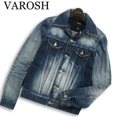 VAROSH ヴァロッシュ 通年 ダメージ加工★ デニム ジャケット Gジャン Sz.S メンズのサムネイル