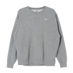 L Nike(ナイキ） 刺繍ロゴ グレー ベーシック パーカー スウェットシャツ