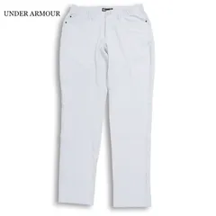 UNDER ARMOUR アンダーアーマー 通年★ ストレッチ ロゴ刺繍 ゴルフ パンツ スラックス Sz.36/34 メンズ 灰 大きいサイズ
