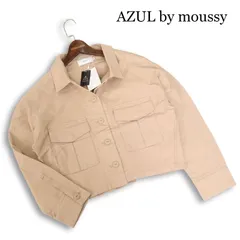 【新品 未使用】 AZUL by moussy アズール マウジー 通年★ ショート ストレッチ ワーク ジャケット Sz.M レディース