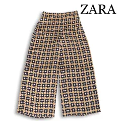 ZARA ザラ 通年★ 総柄 幾何学模様 ワイド パンツ Sz.M レディース