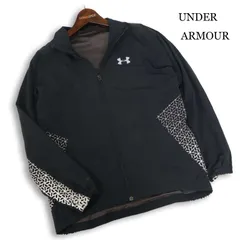 UNDER ARMOUR アンダーアーマー 通年★ コールドギア メッシュ ロゴプリント 切替 ウインドブレーカー Sz.L レディース 黒