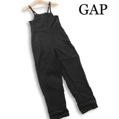 GAP ギャップ 通年★ ワイド ロング サロペット オールインワン Sz.0 レディース 黒