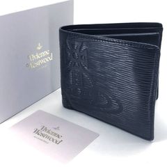 【箱・保管袋付き】Vivienne Westwood ヴィヴィアンウエストウッド/オーブ 二つ折り財布/ブラック