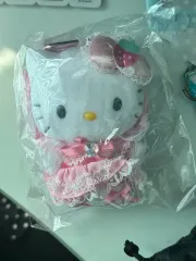 (新品)ハローキティ ラブリー フリル ロリータ レース メイド ぬいぐるみ キーホルダー マスコット