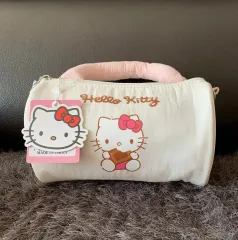 (新品/正規品) Sanrio HELLO KITTY 円型 トート＆クロスバック ポーチ 23cm