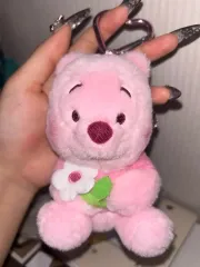 ピンク くまのプーさん 人形 キーリング