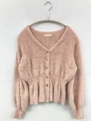 FREE'S MART フリーズマート カーディガン/ボレロ FR ピンク ナイロン 無地 長袖 ミドル丈