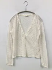 PEYTON PLACE カーディガン/ボレロ 9 アイボリー 無地 レース ミドル丈 長袖