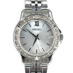 極美品 稼働品】SEIKO ソーラー クロノグラフ ダイヤ マザーオブパール