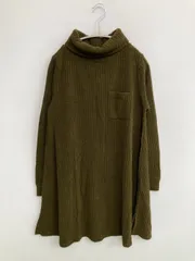 as know as アズノゥアズ チュニック * カーキ 無地 長袖 ショート・ミニ丈