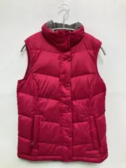 L.L.Bean エルエルビーン ダウンベスト M ピンク ナイロン 無地 ワンポイント フードなしのサムネイル