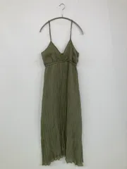 Discoat ディスコート ワンピース F カーキ 無地 袖なし ロング・マキシ丈 フレア