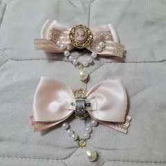 ピンク シューズクリップ ヘアコーム ヘアリボン スニーカー 飾る