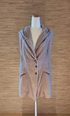 夏 フード ベスト 兼 ノースリーブ ジャケット