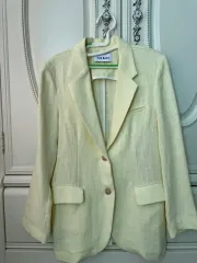 ライトイエロー リネンジャケット m