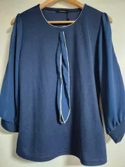 Pastime ネイビー ブラウス 新品