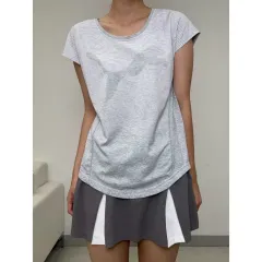 日本 ヴィンテージ グレー PUMA スポーティー ストライプ 半袖 Tシャツ