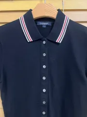 バーバリーロンドン レディース 黒 カラーショートスリーブ T シャツ 1