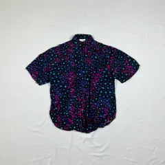 90s ヴィンテージ レオパード パターン レーヨン 半袖 シャツ