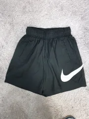 NIKE(ナイキ) 半ズボン エッセンシャル ハイウエスト ビックスウォッシュ ウーブン ショートパンツ 黒 s