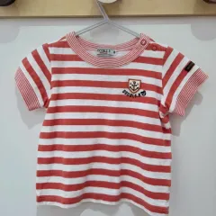 80 日本 ミキハウス ストライプ Tシャツ